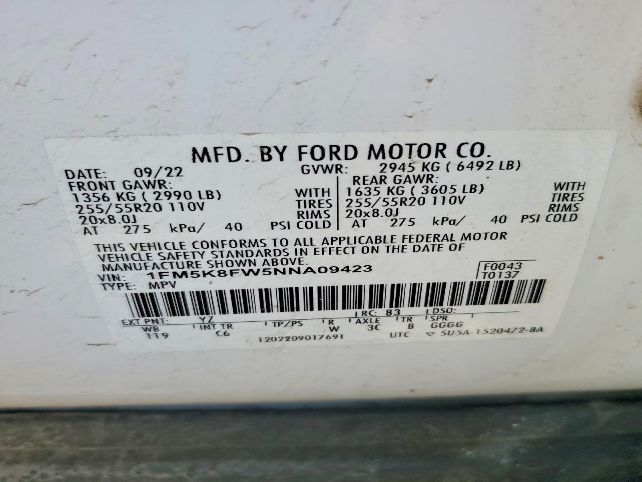 2022 FORD EXPLORER