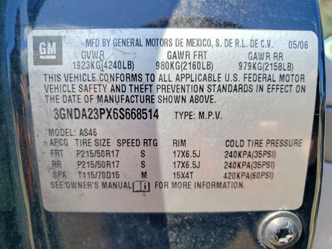 2006 CHEVROLET HHR