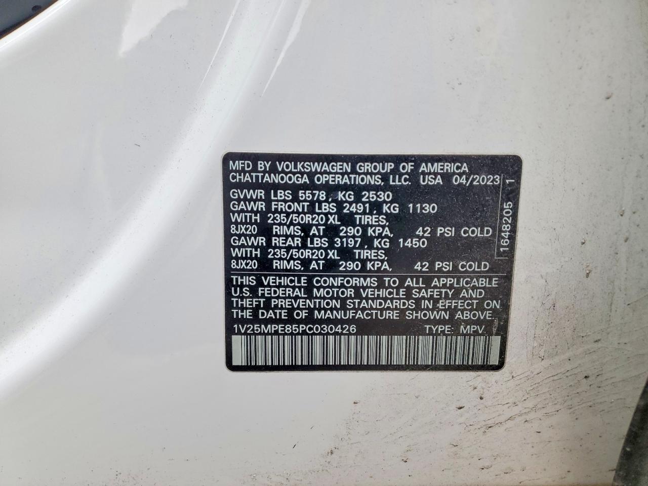 2023 VOLKSWAGEN ALL OTHER