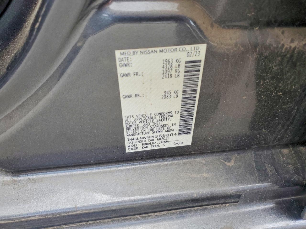 2023 NISSAN ALTIMA