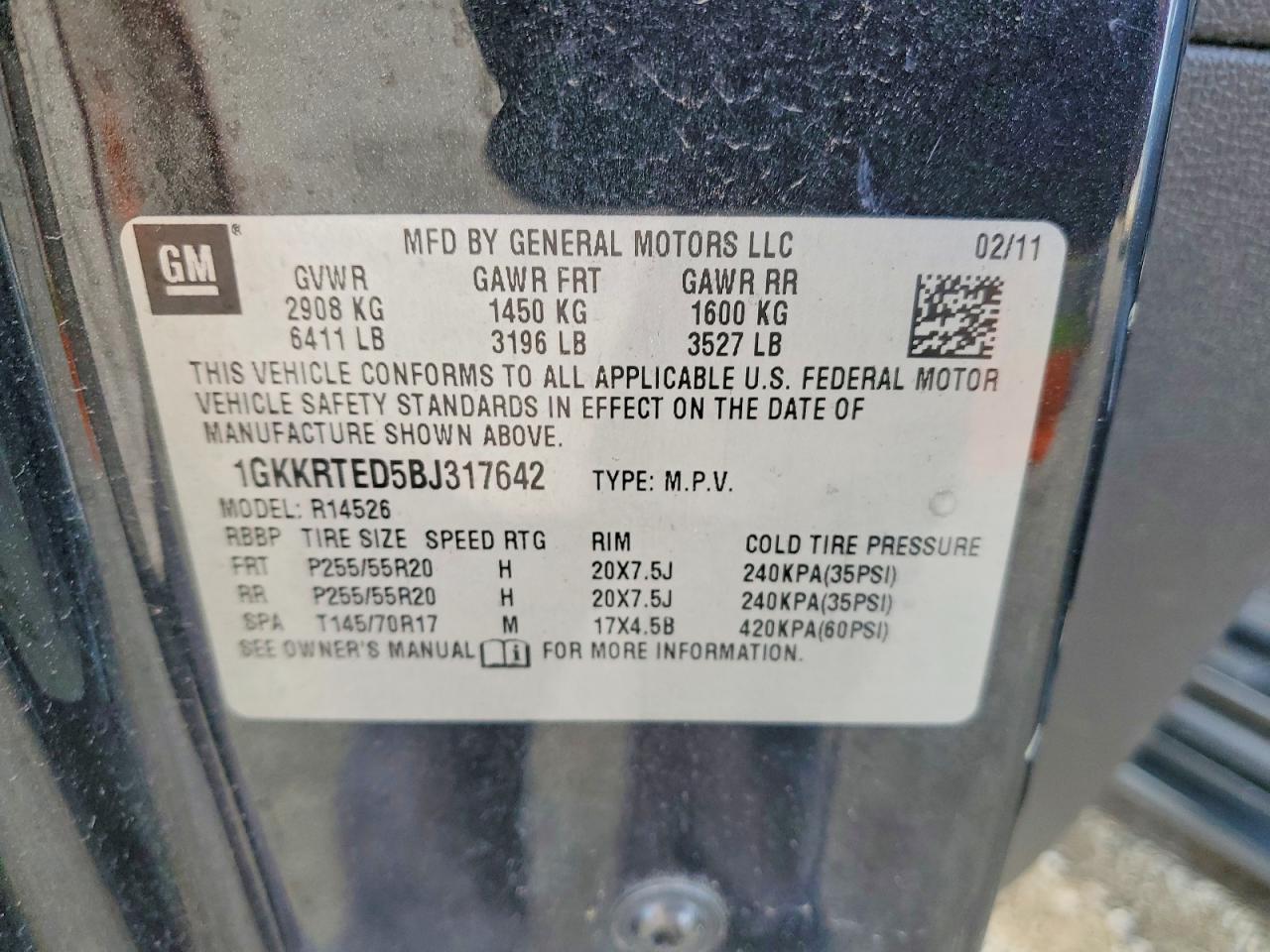 2011 GMC ACADIA DEN