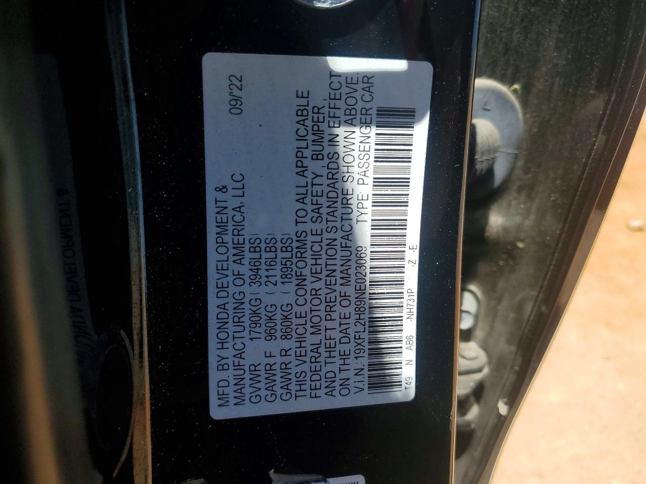 2022 HONDA CIVIC