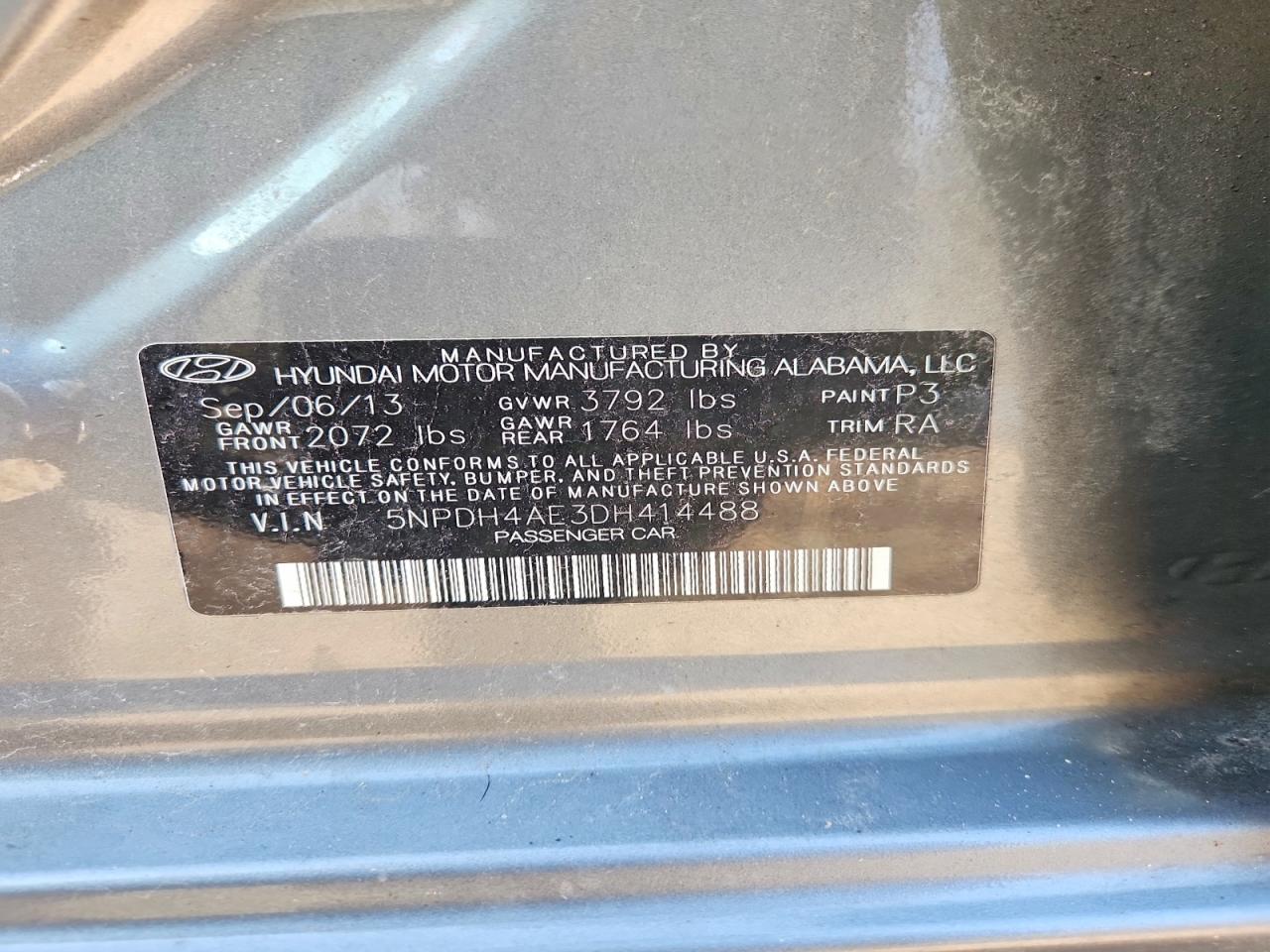 2013 HYUNDAI ELANTRA