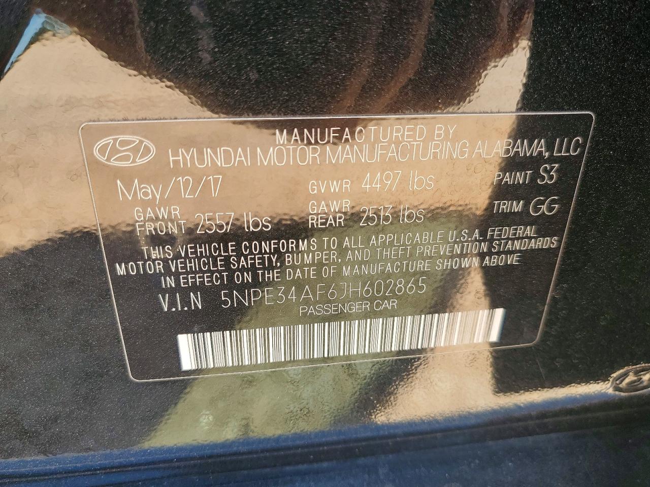 2018 HYUNDAI SONATA