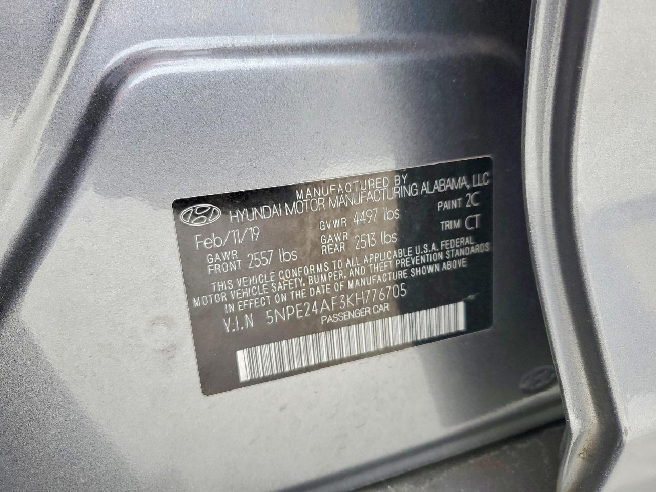 2019 HYUNDAI SONATA