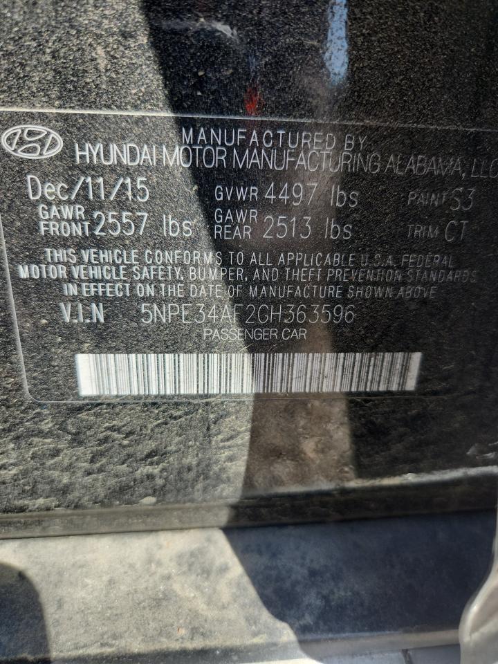2016 HYUNDAI SONATA