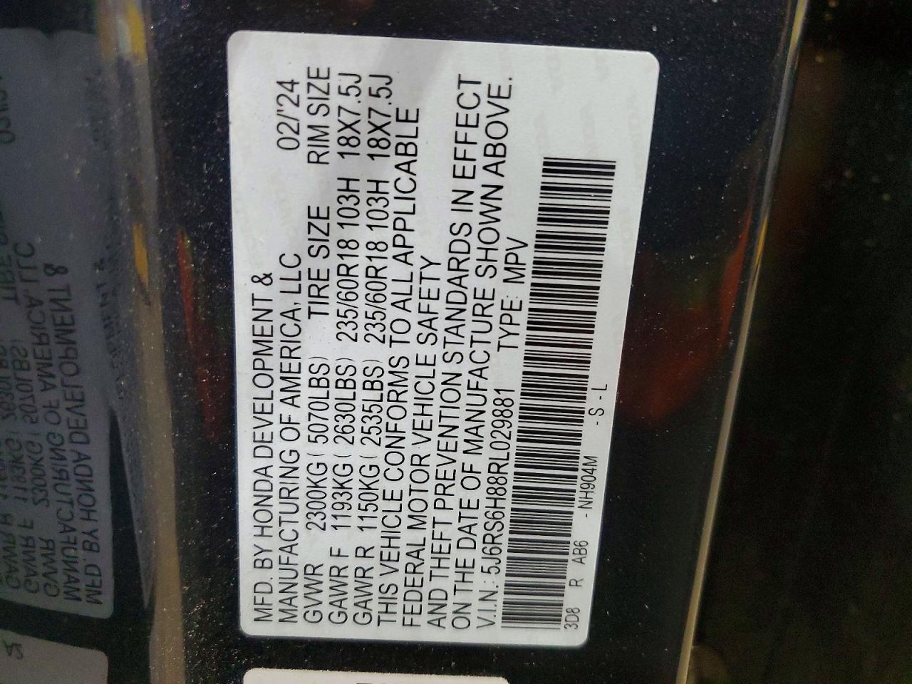 2024 HONDA CRV