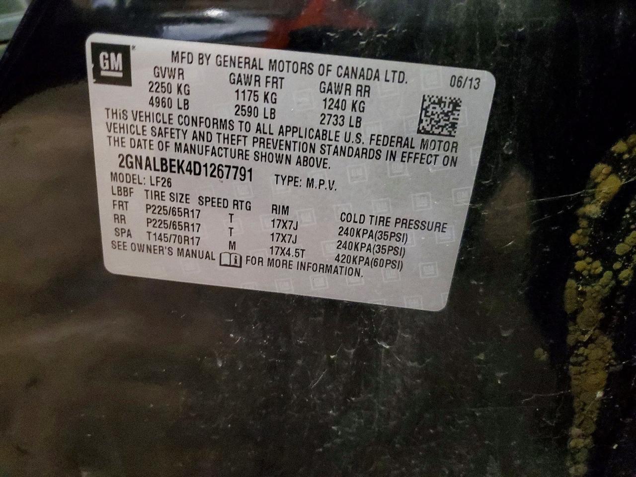 2013 CHEVROLET EQUINOX