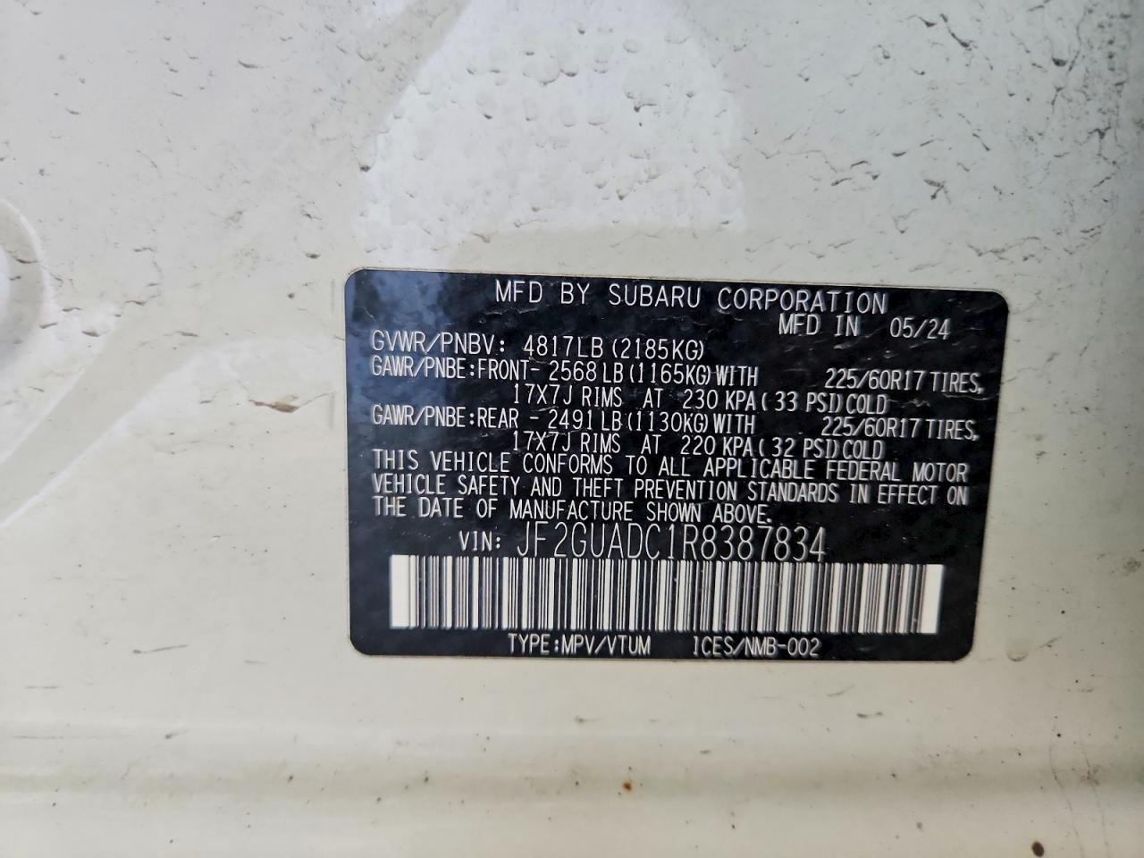 2024 SUBARU CROSSTREK