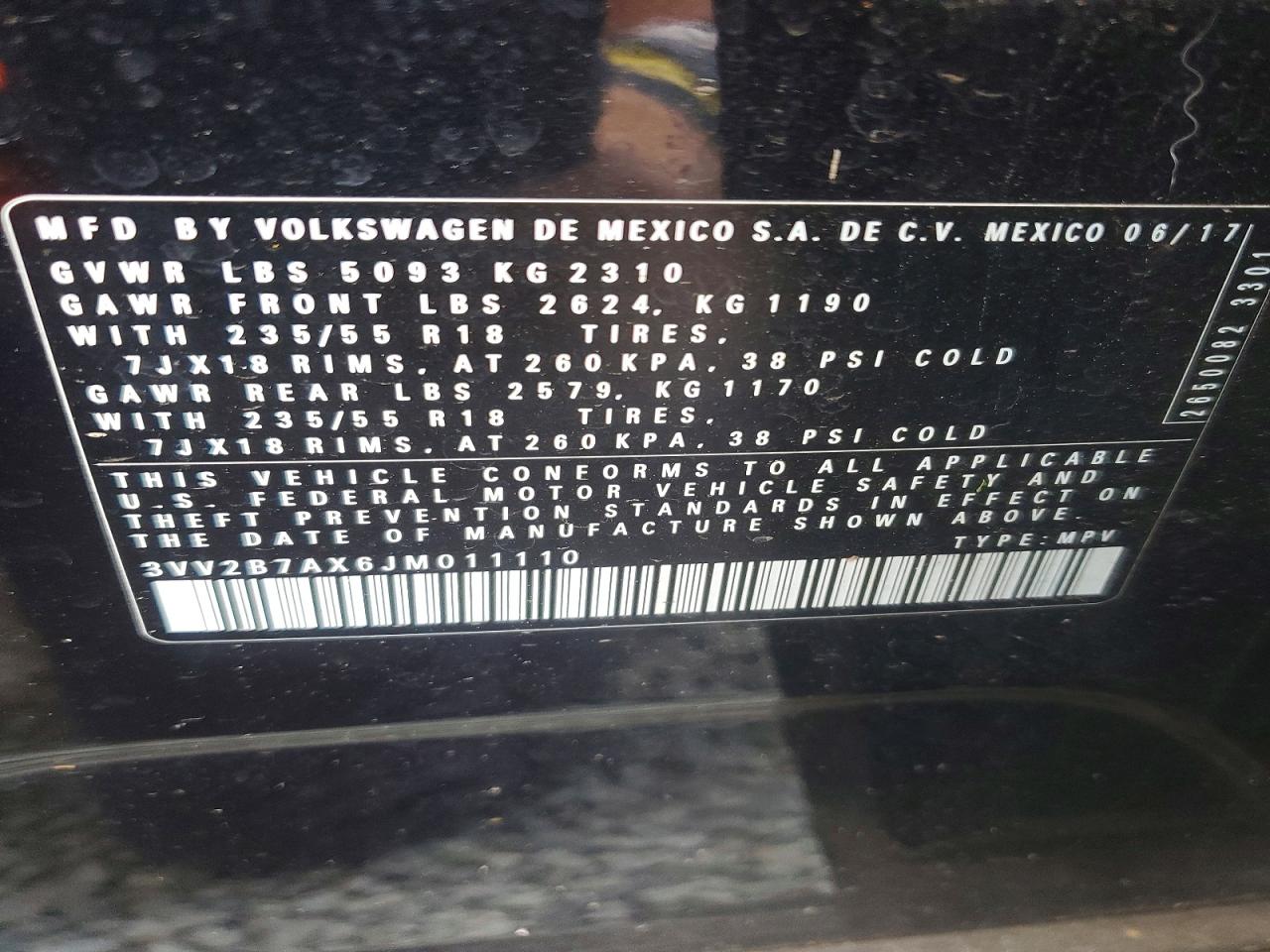 2018 VOLKSWAGEN TIGUAN