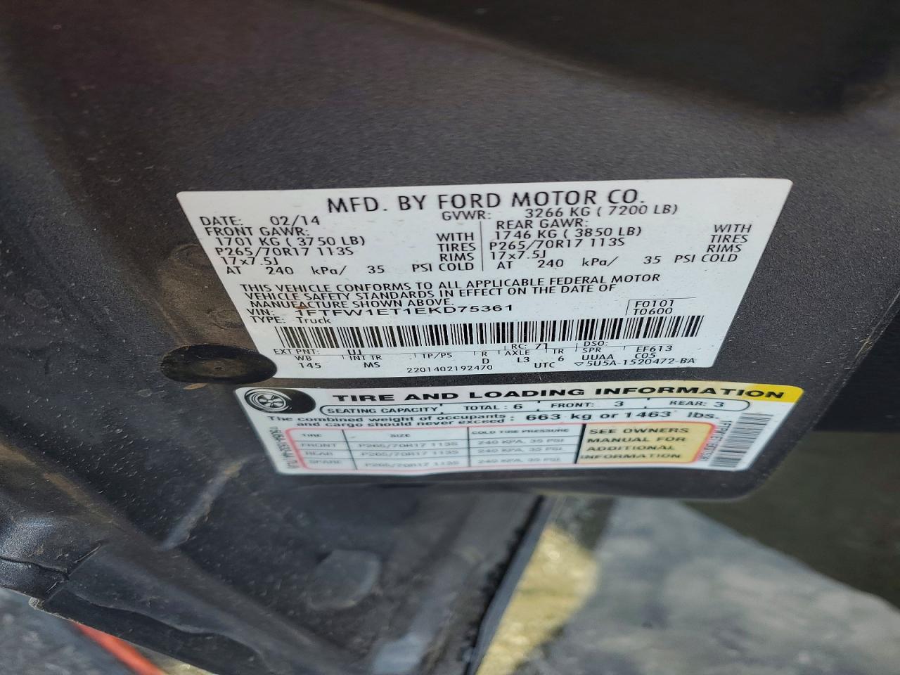 2014 FORD F150