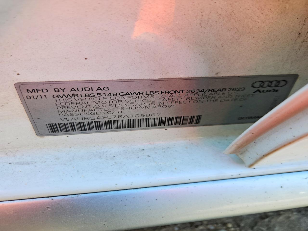 2011 AUDI S4/RS4