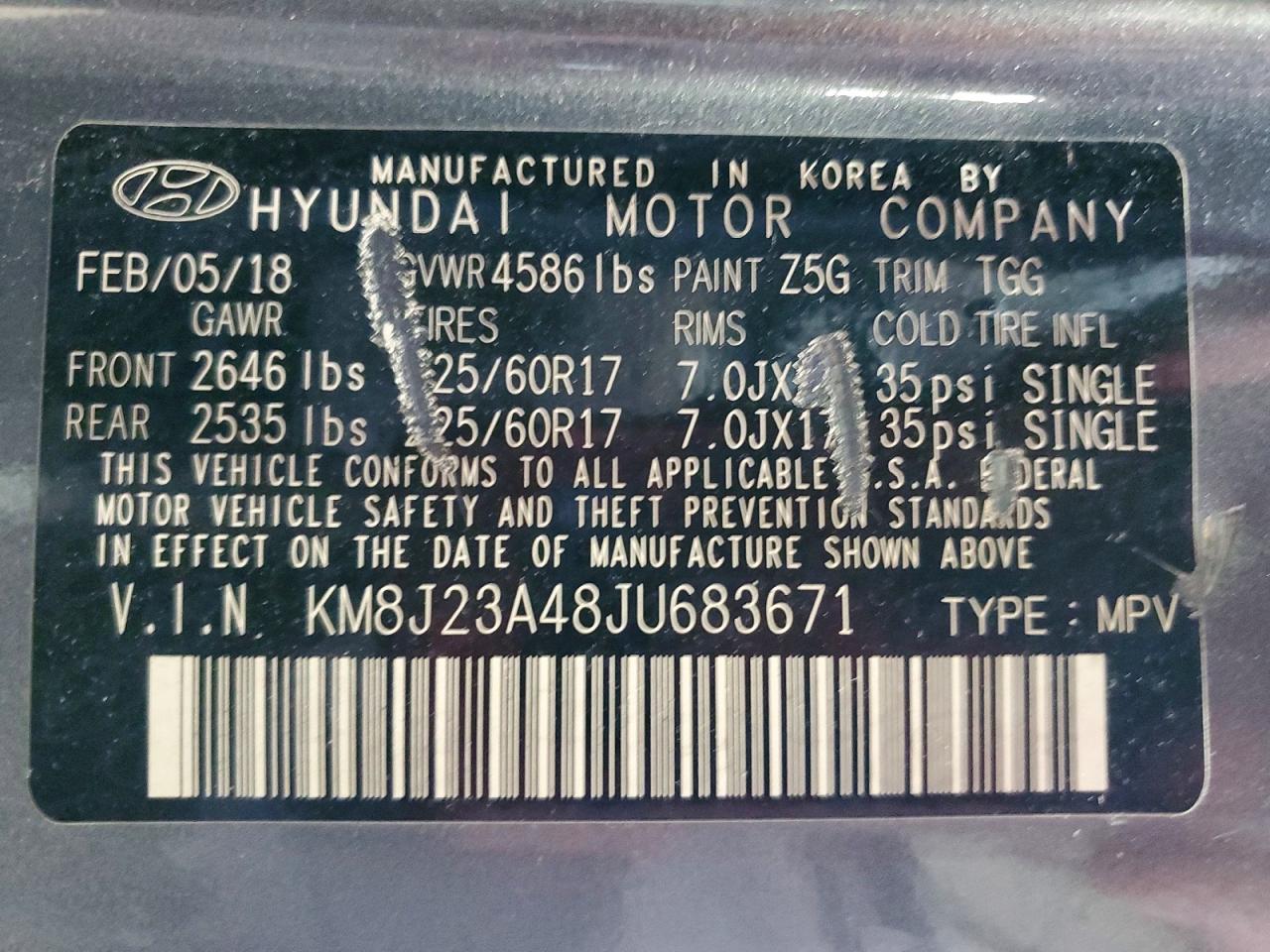 2018 HYUNDAI TUCSON