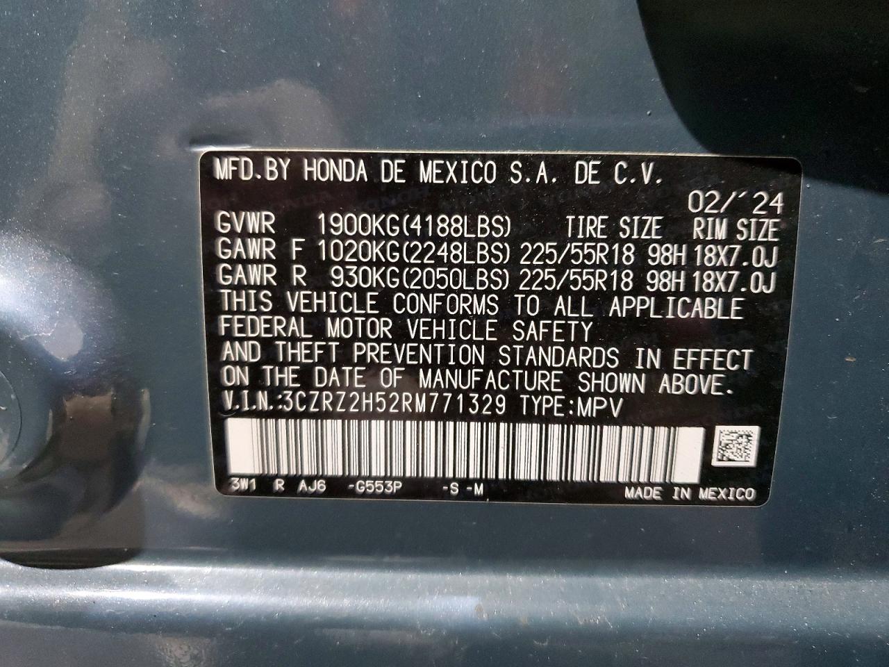 2024 HONDA HR-V