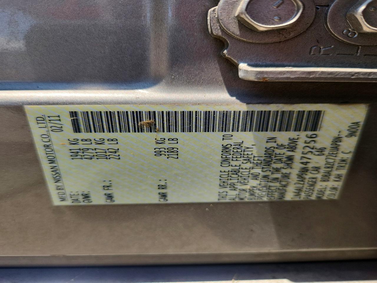 2011 NISSAN ALTIMA