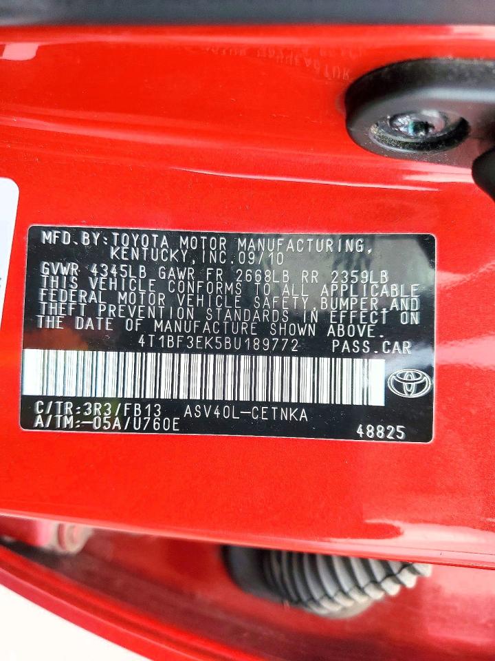 2011 TOYOTA CAMRY