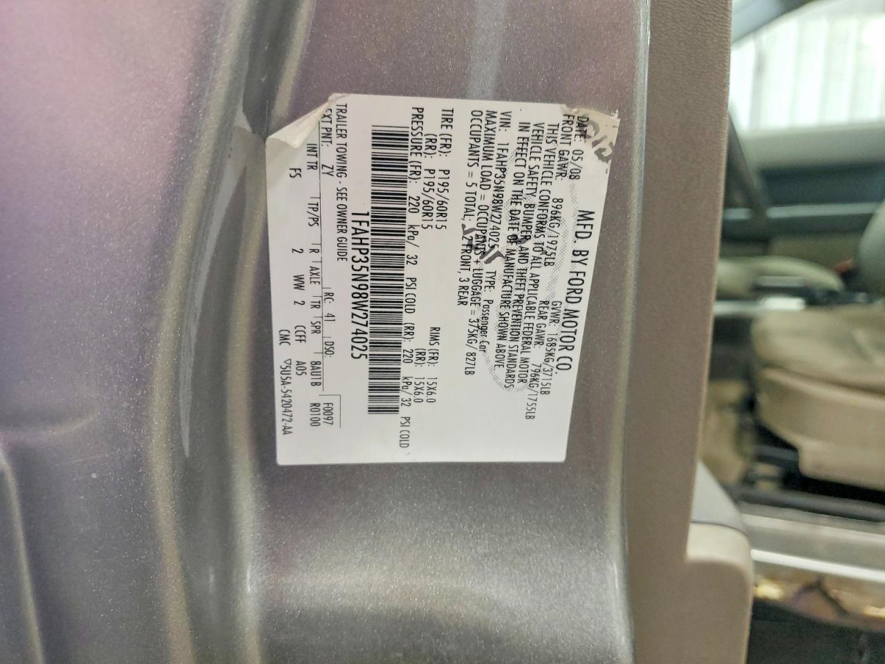 2008 FORD FOCUS