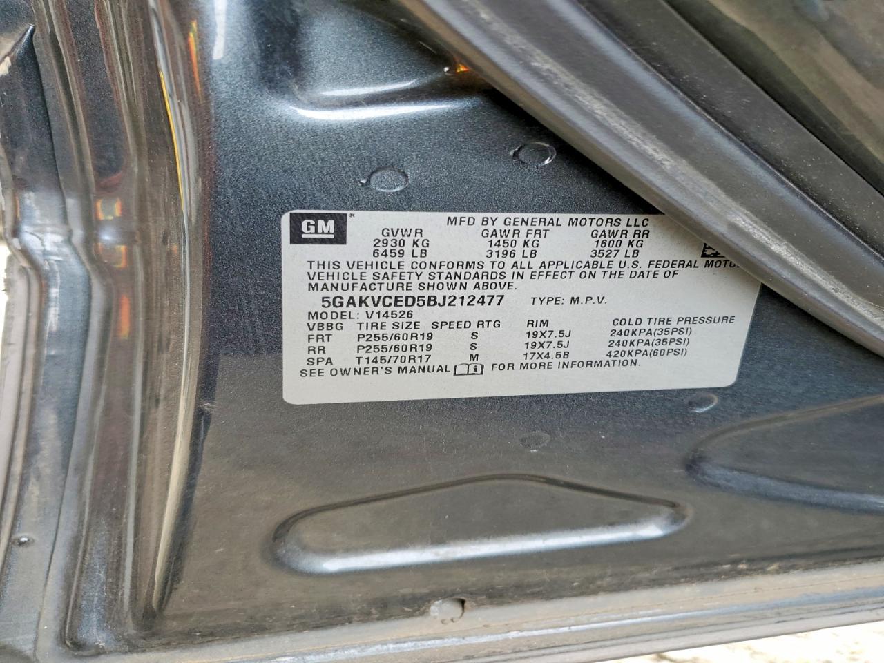 2011 BUICK ENCLAVE