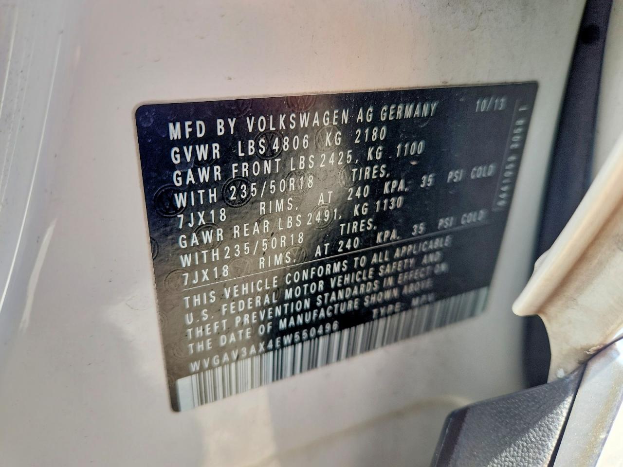 2014 VOLKSWAGEN TIGUAN