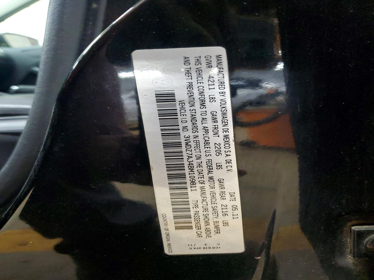 2011 VOLKSWAGEN JETTA