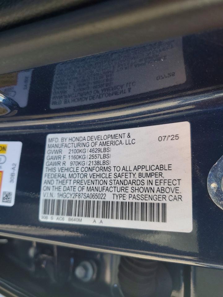 2025 HONDA ACCORD