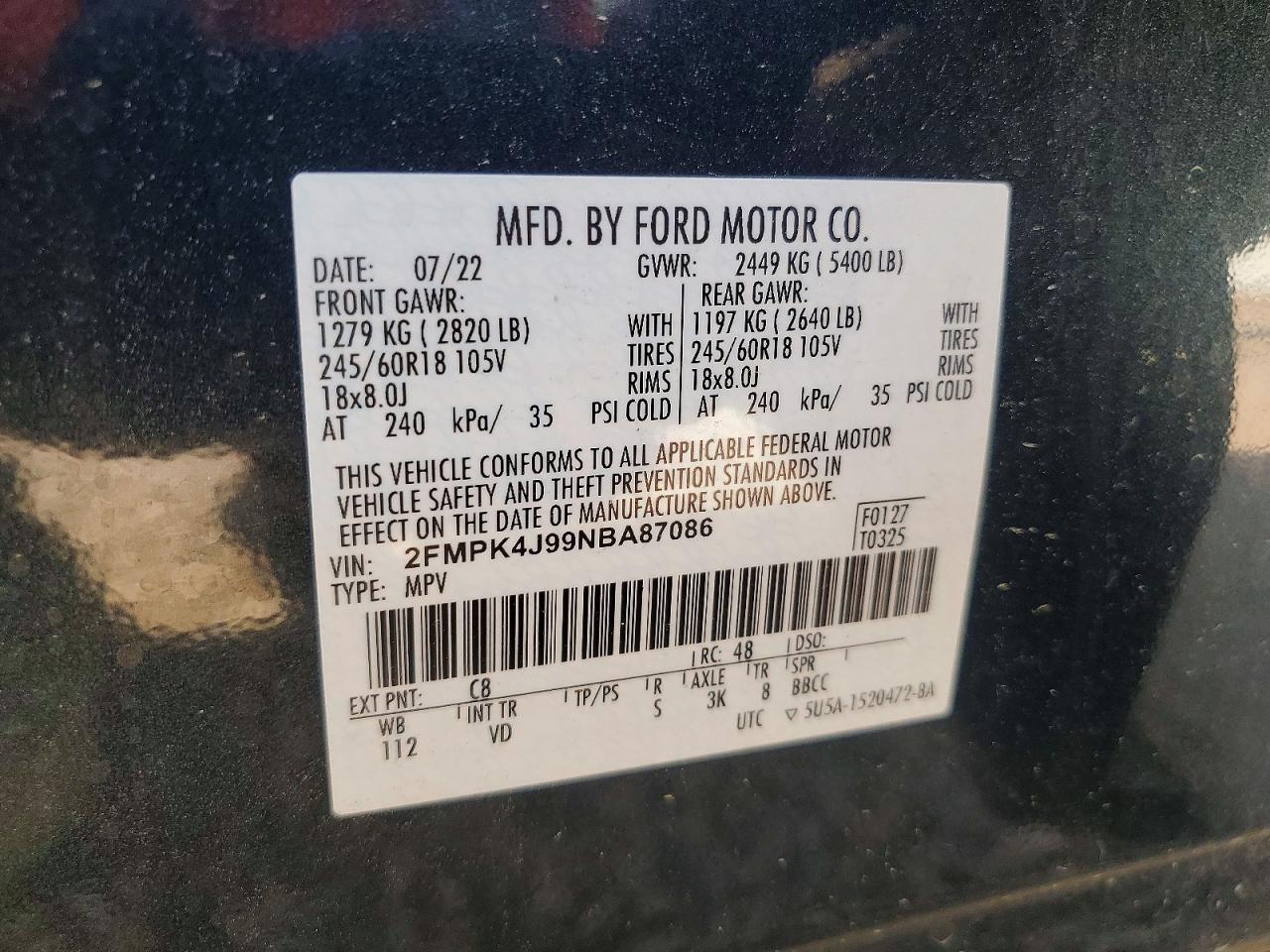 2022 FORD EDGE