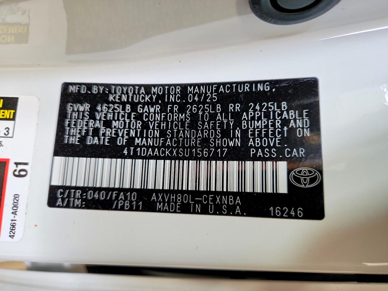 2025 TOYOTA CAMRY