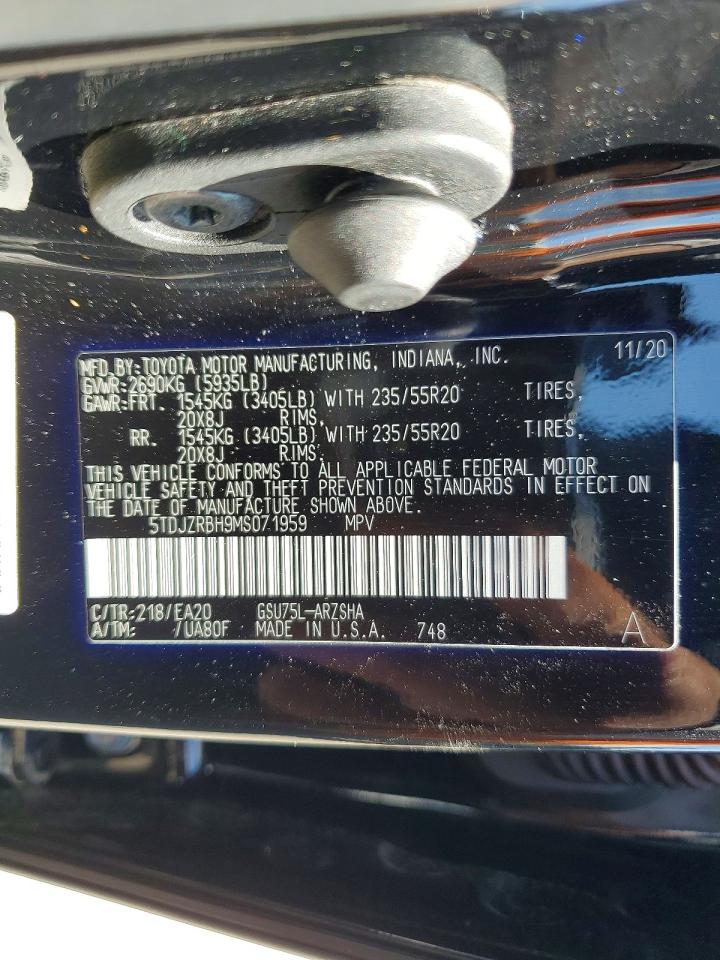2021 TOYOTA HIGHLANDER