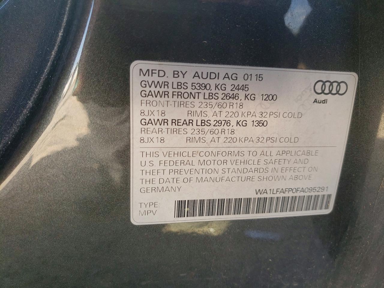 2015 AUDI Q5