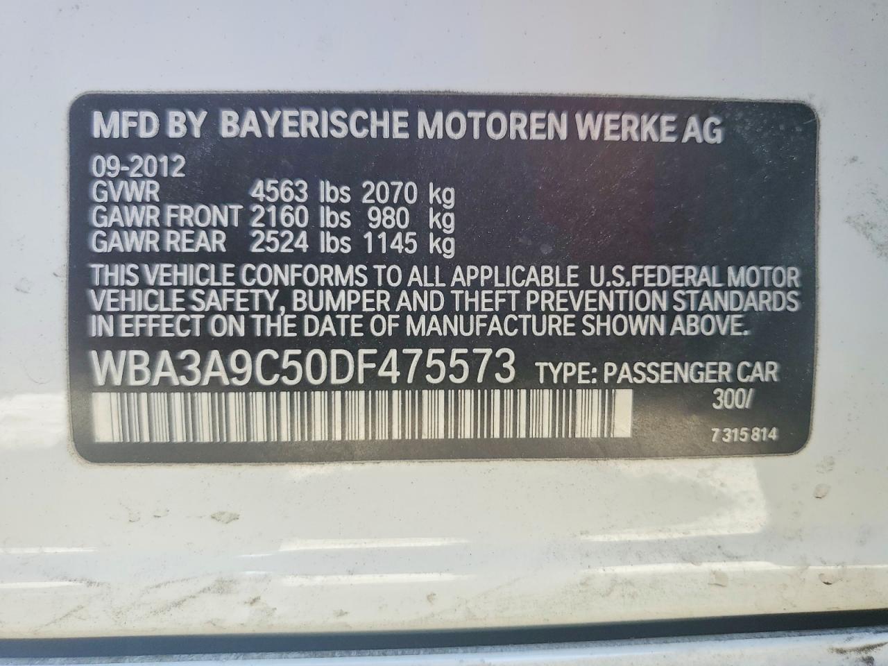 2013 BMW 3 SERIES