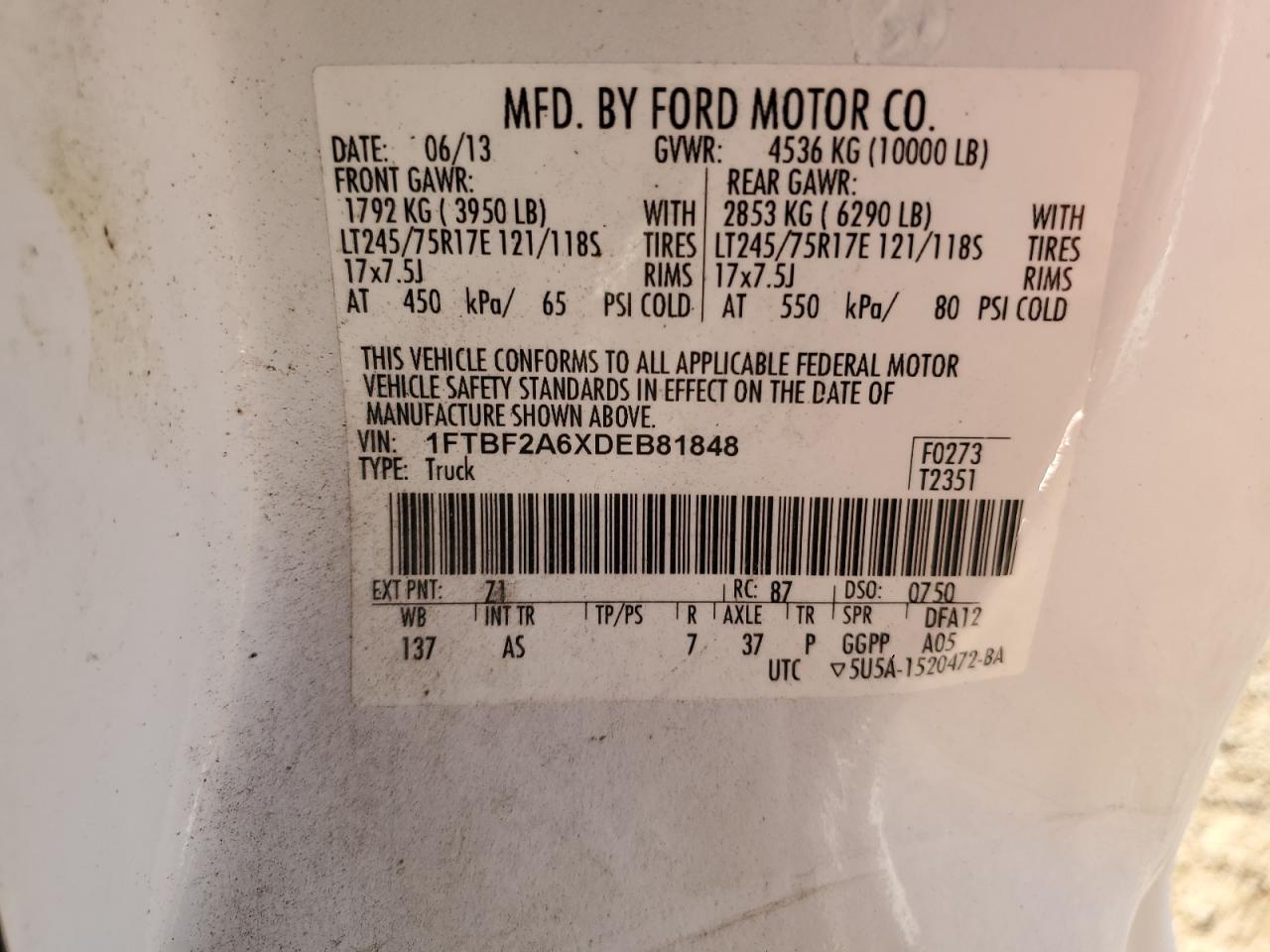 2013 FORD F250
