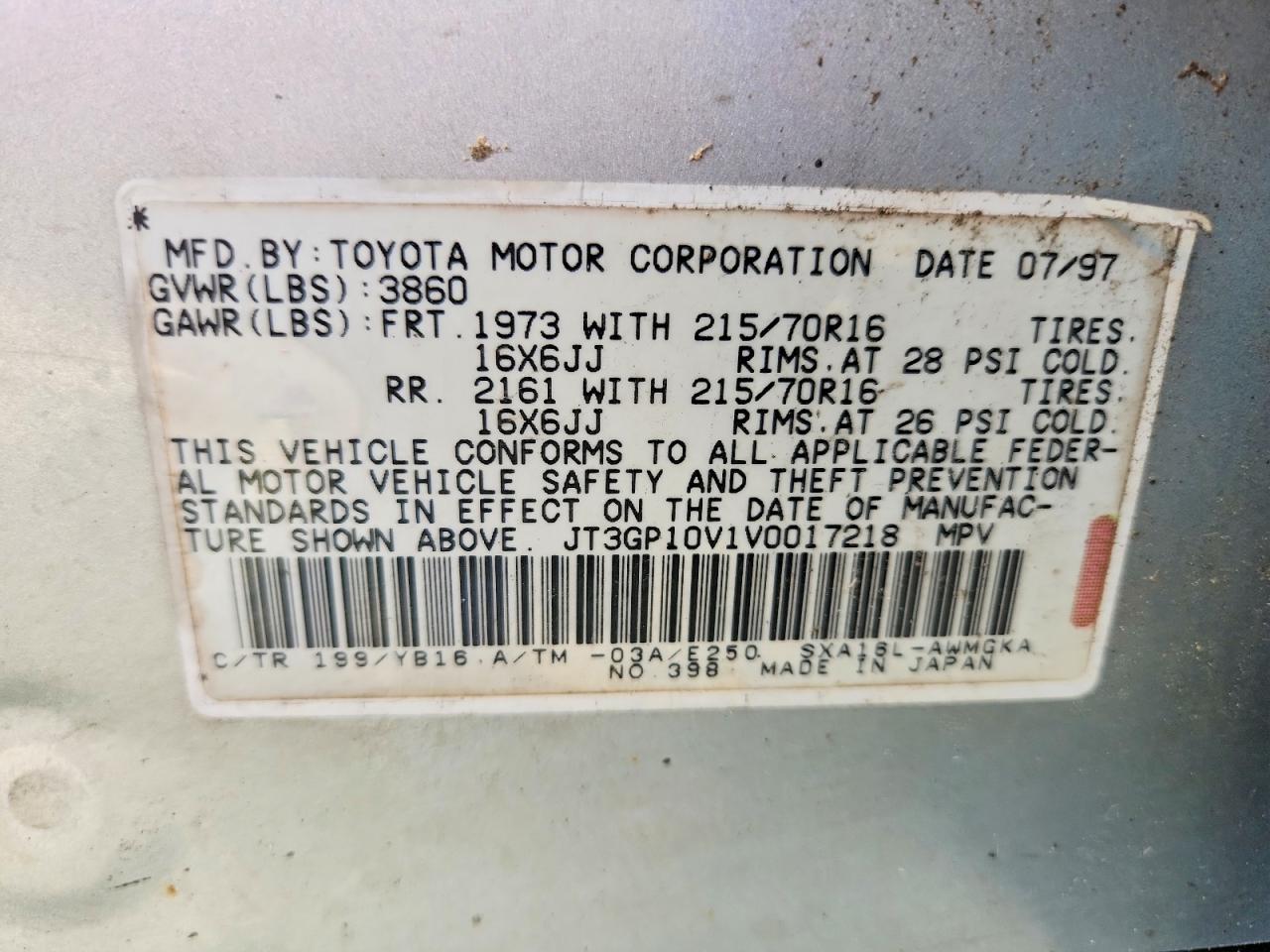 1997 TOYOTA RAV4