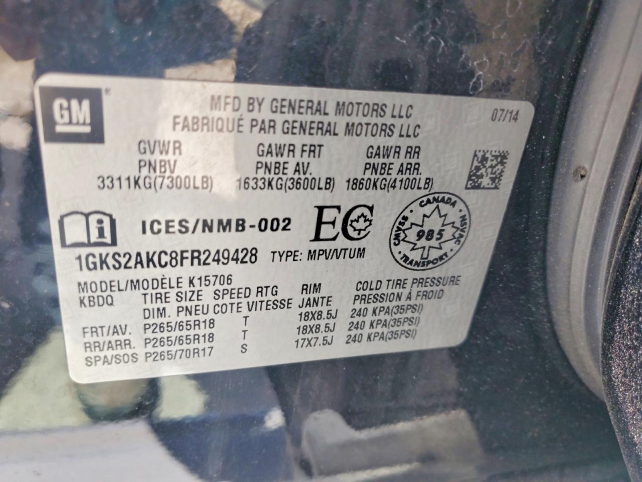 2015 GMC YUKON