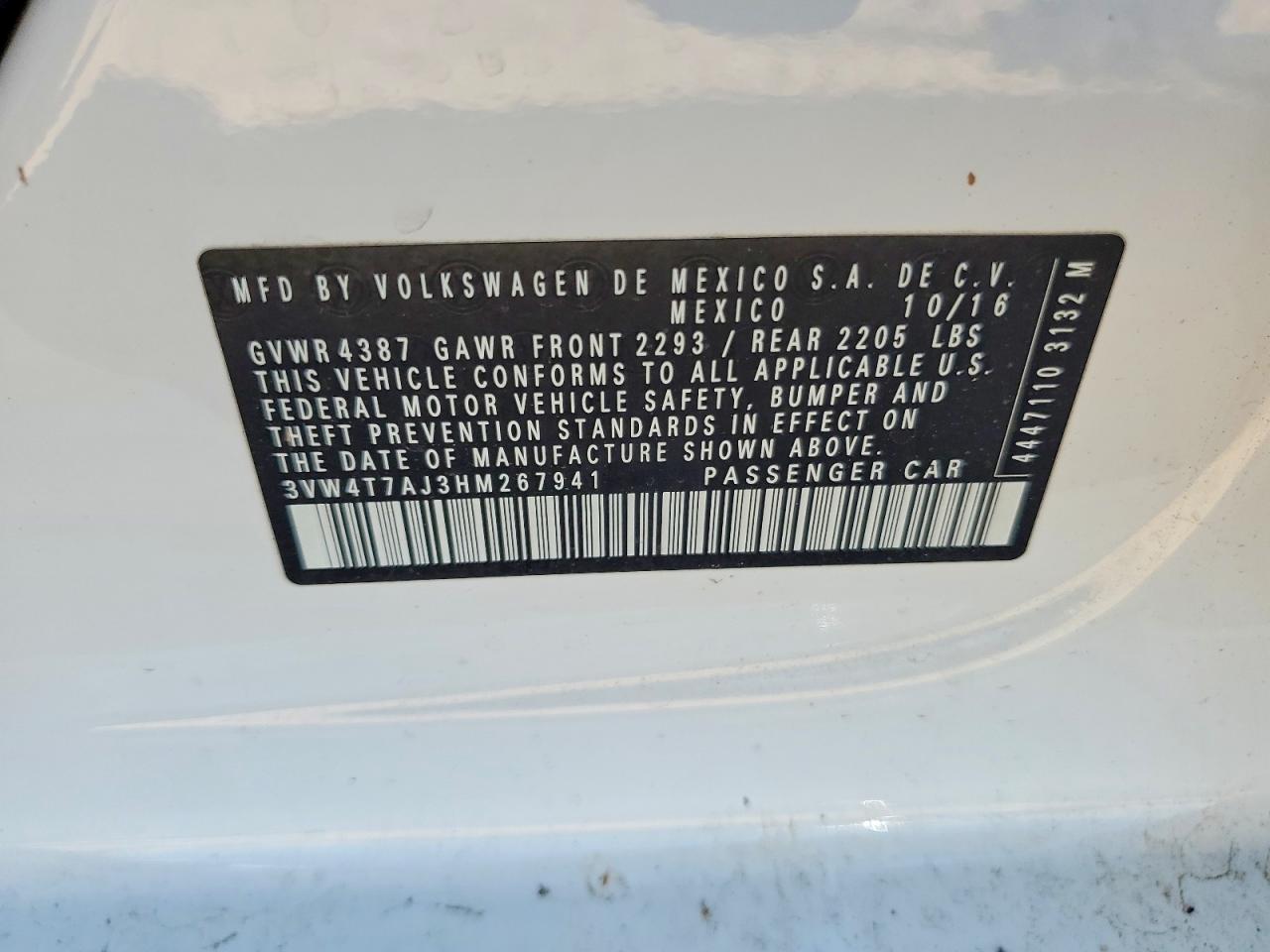 2017 VOLKSWAGEN JETTA