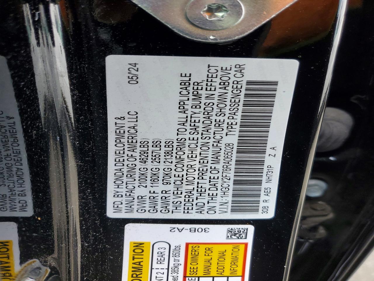 2024 HONDA ACCORD