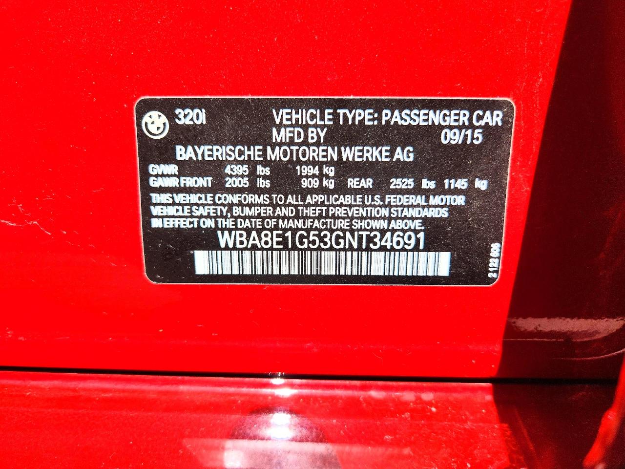 2016 BMW 3 SERIES