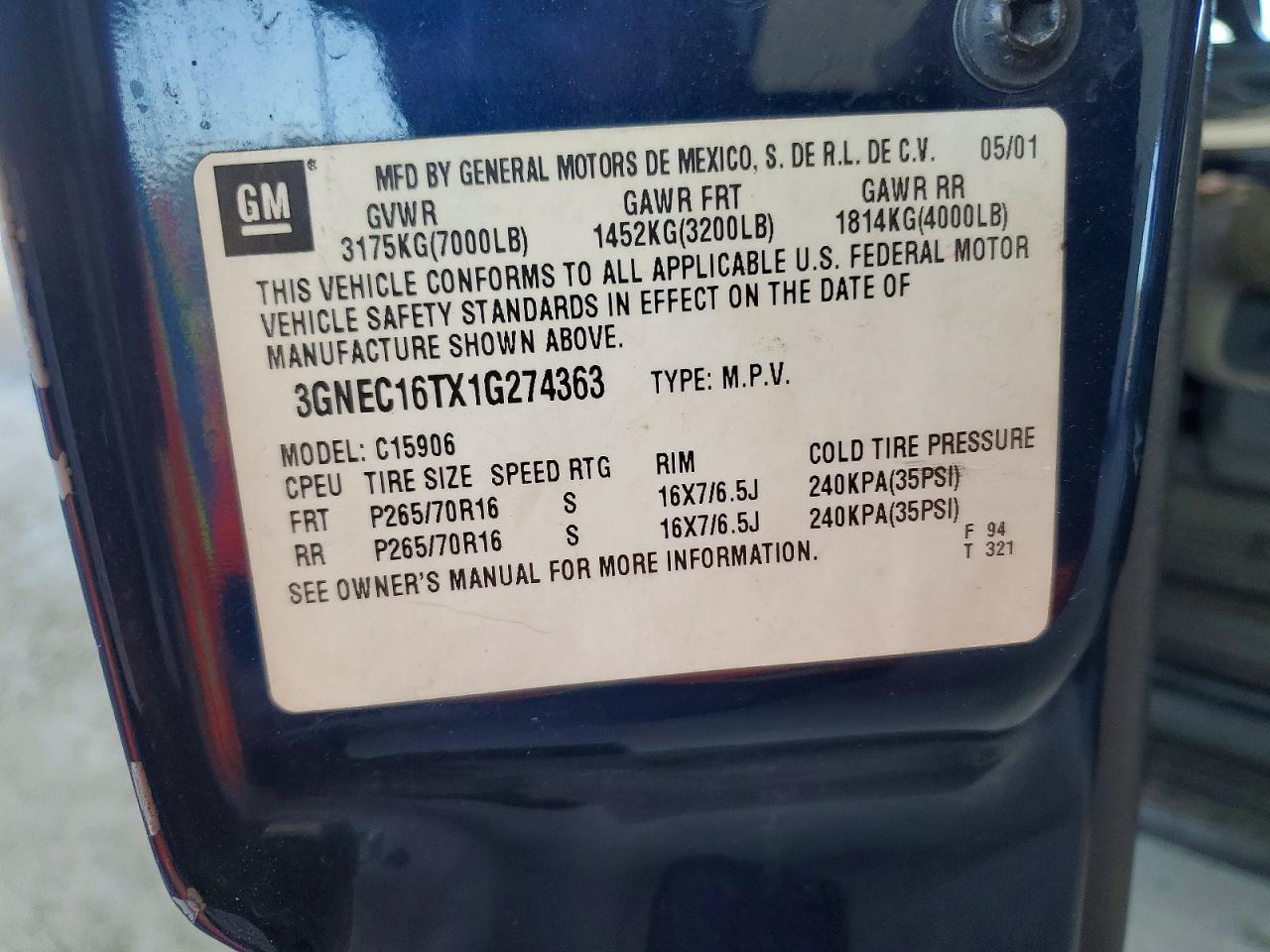 2001 CHEVROLET SUBURBAN