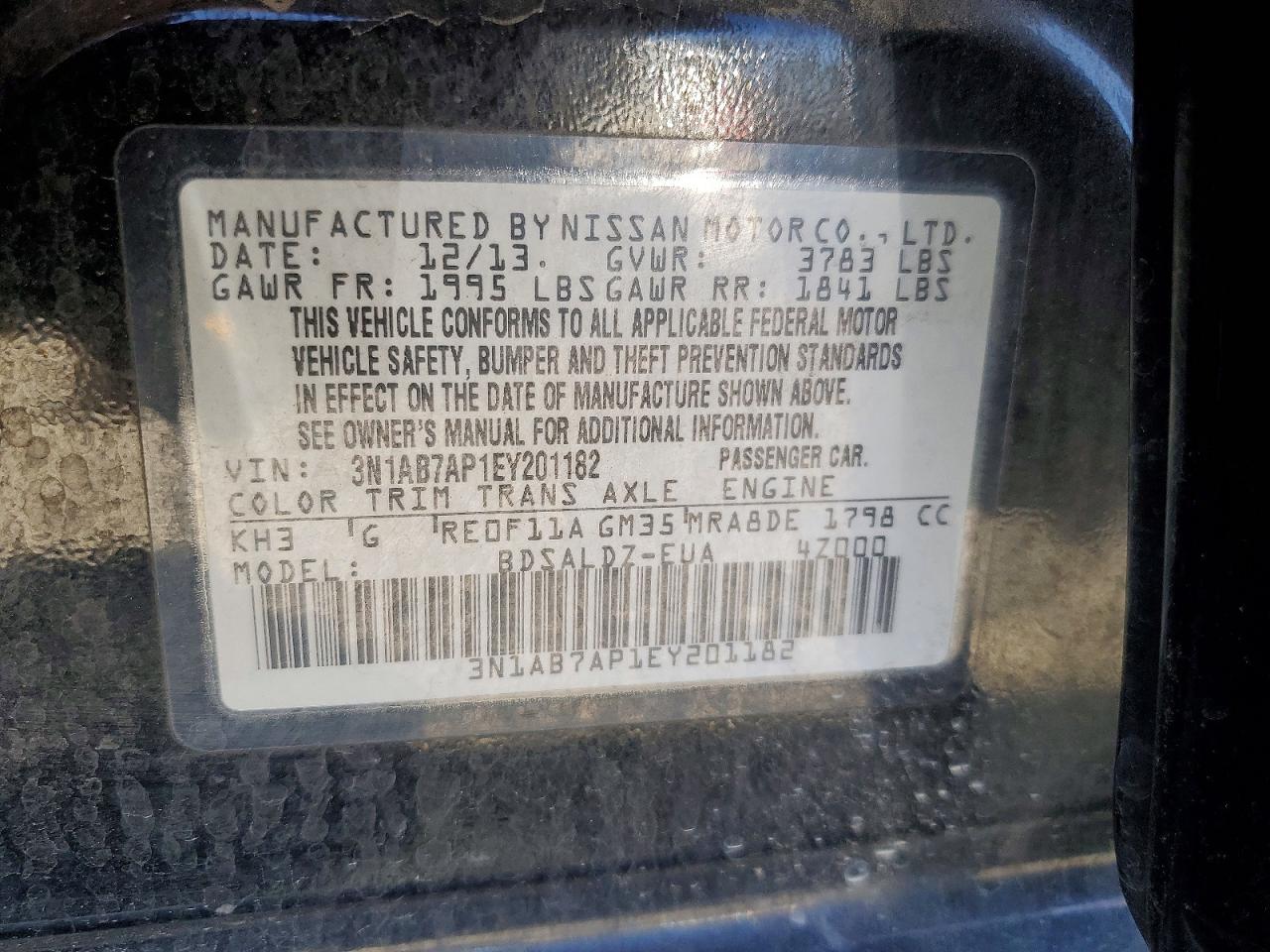 2014 NISSAN SENTRA