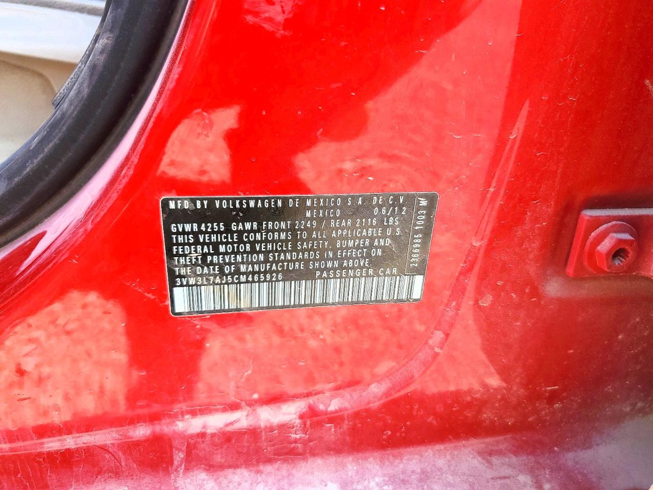2012 VOLKSWAGEN JETTA