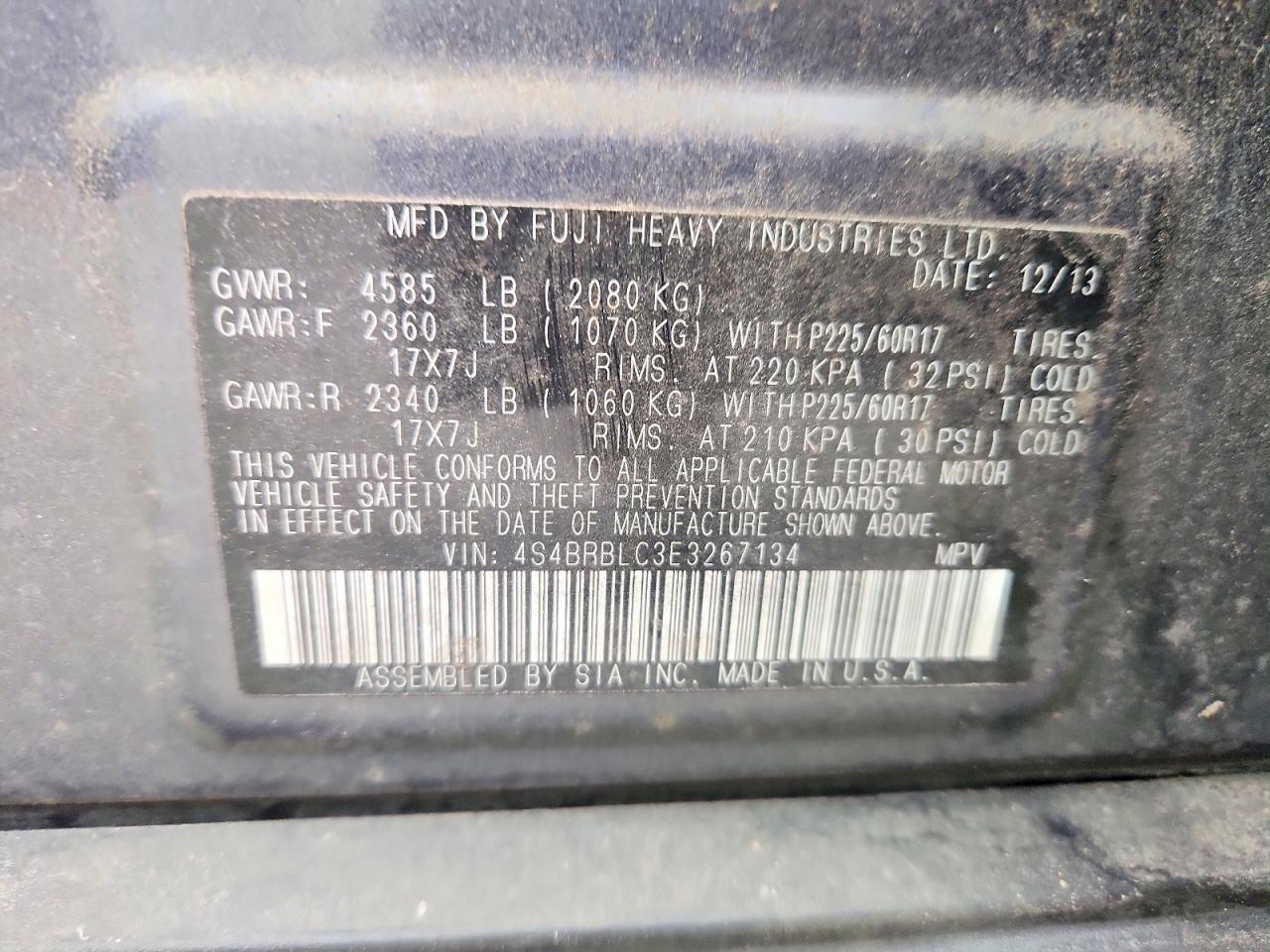 2014 SUBARU OUTBACK