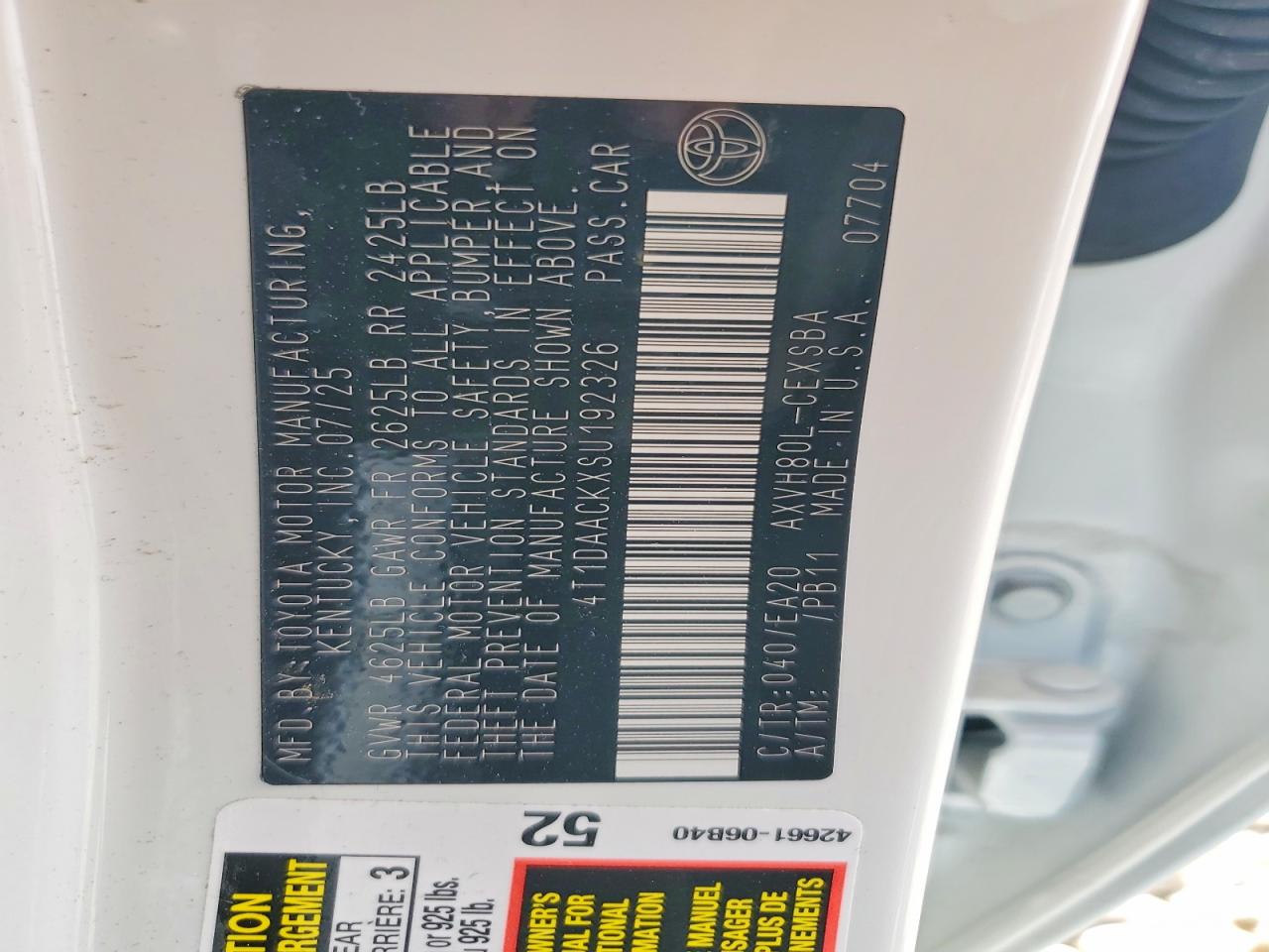 2025 TOYOTA CAMRY