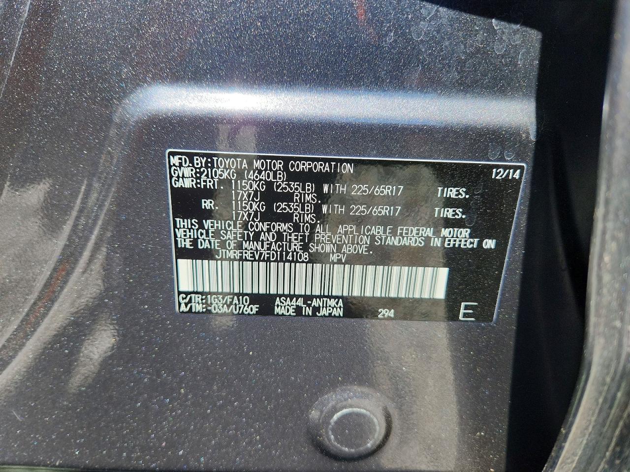 2015 TOYOTA RAV4
