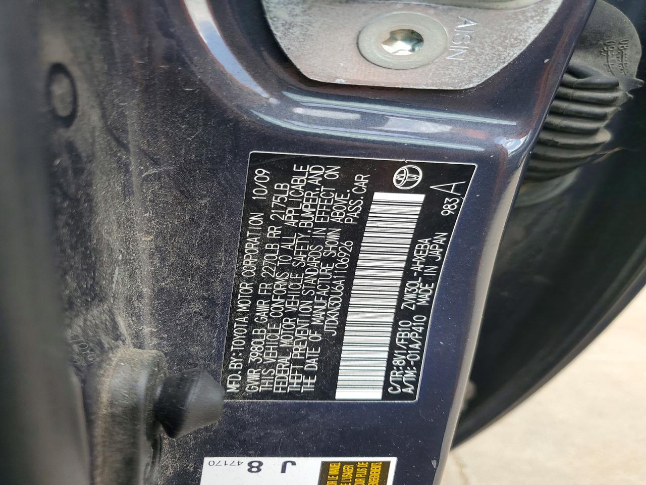2010 TOYOTA PRIUS