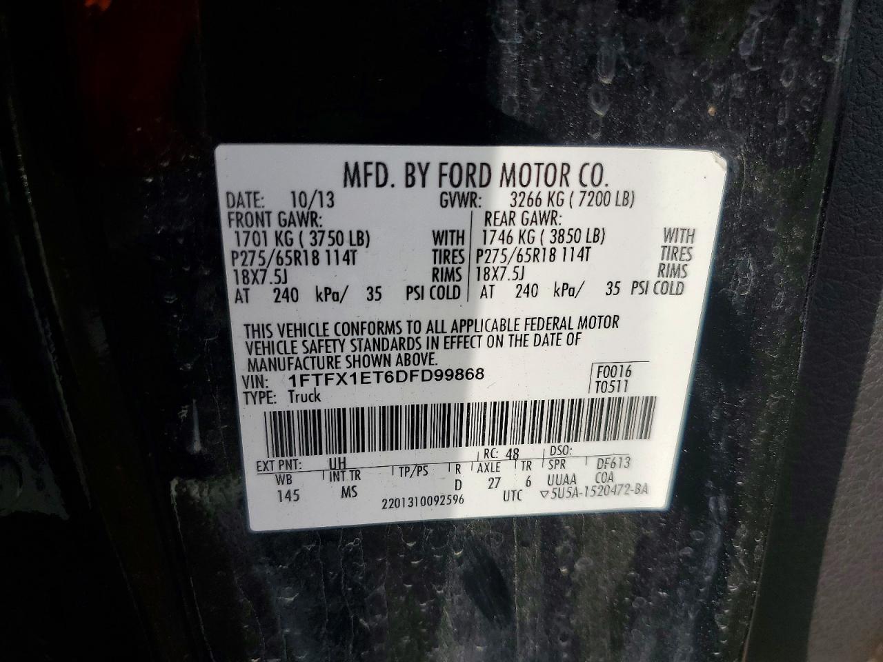 2013 FORD F150