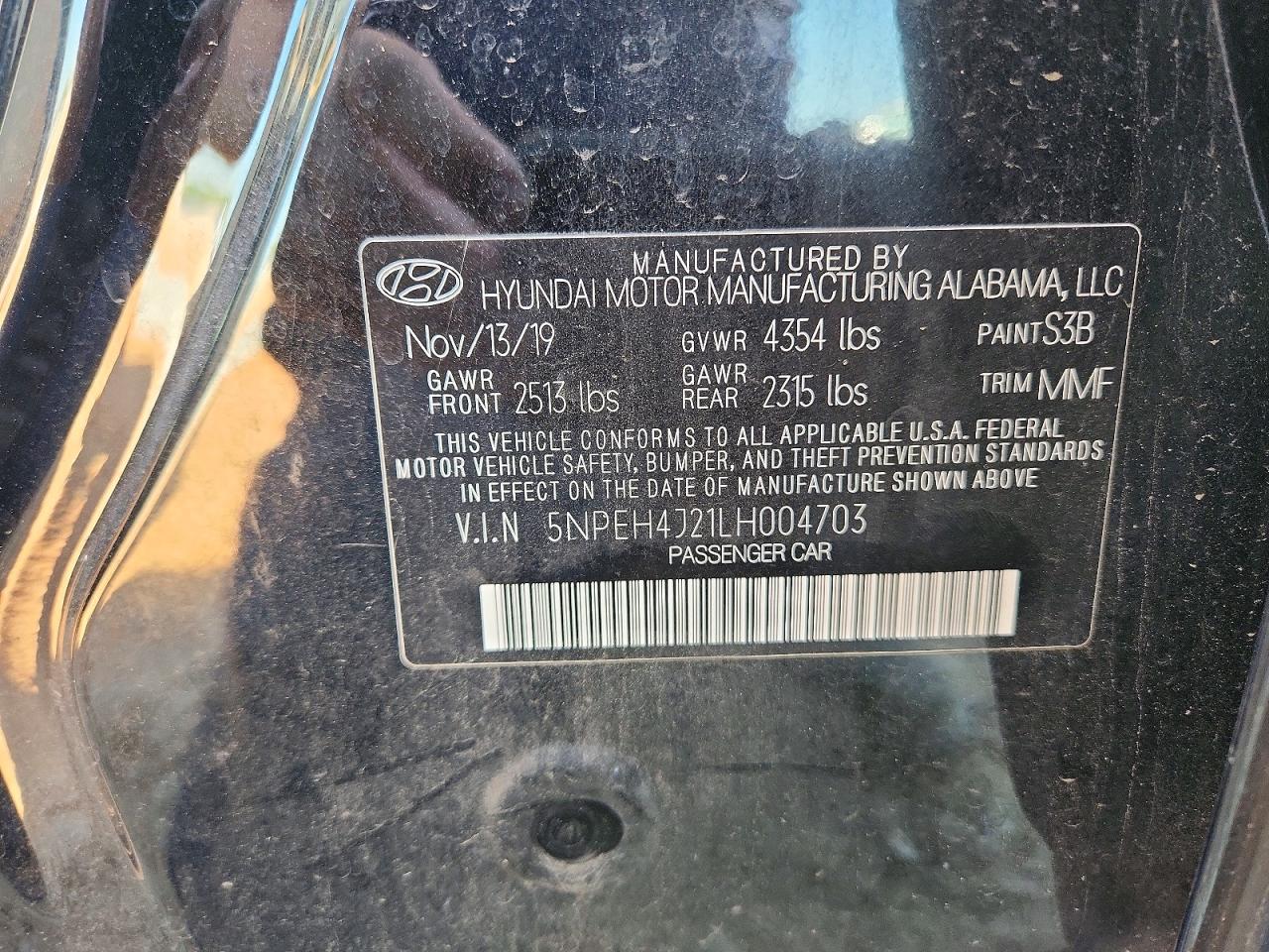 2020 HYUNDAI SONATA