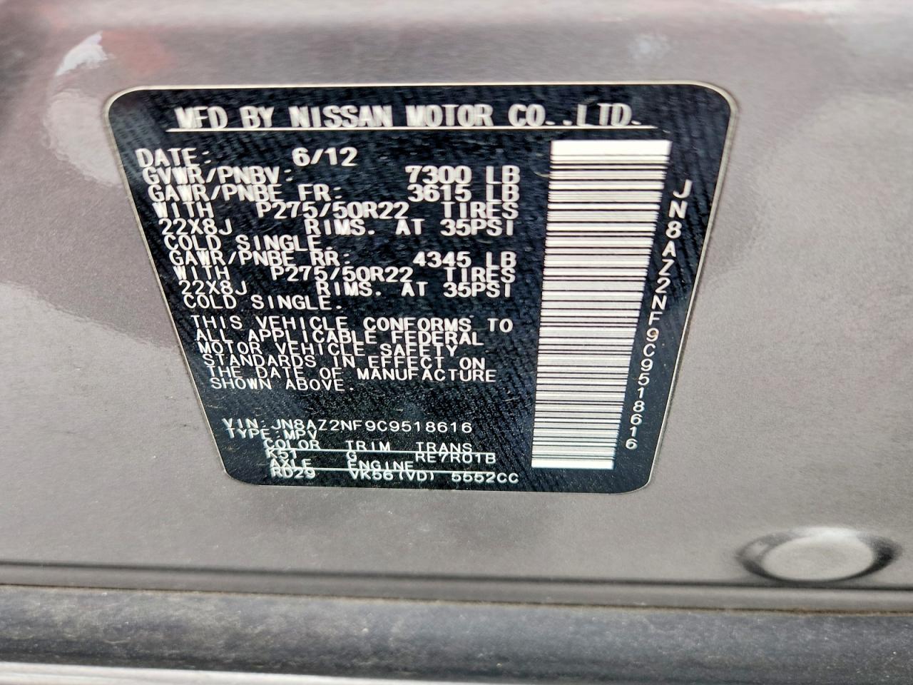 2012 INFINITI QX56