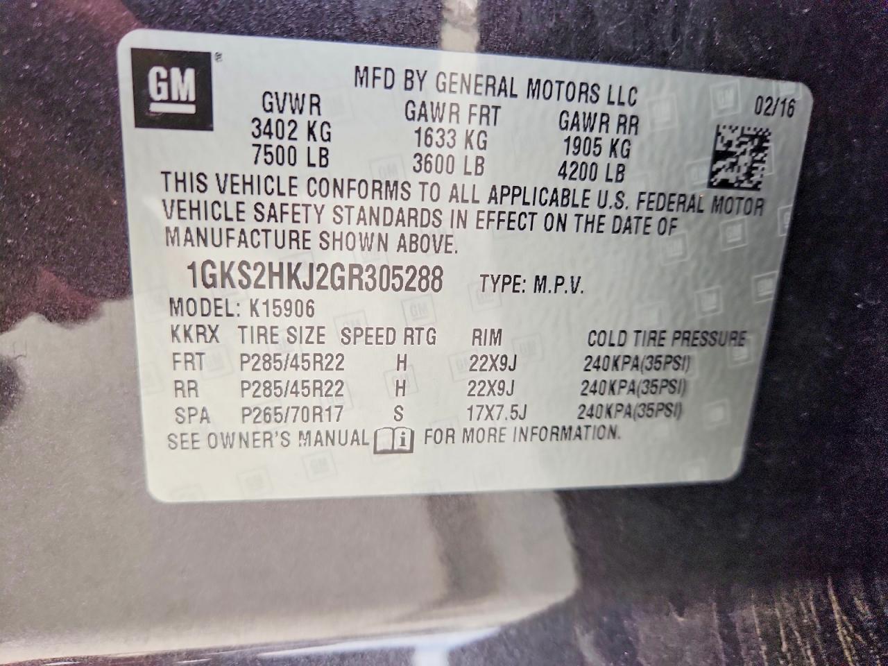 2016 GMC YUKON