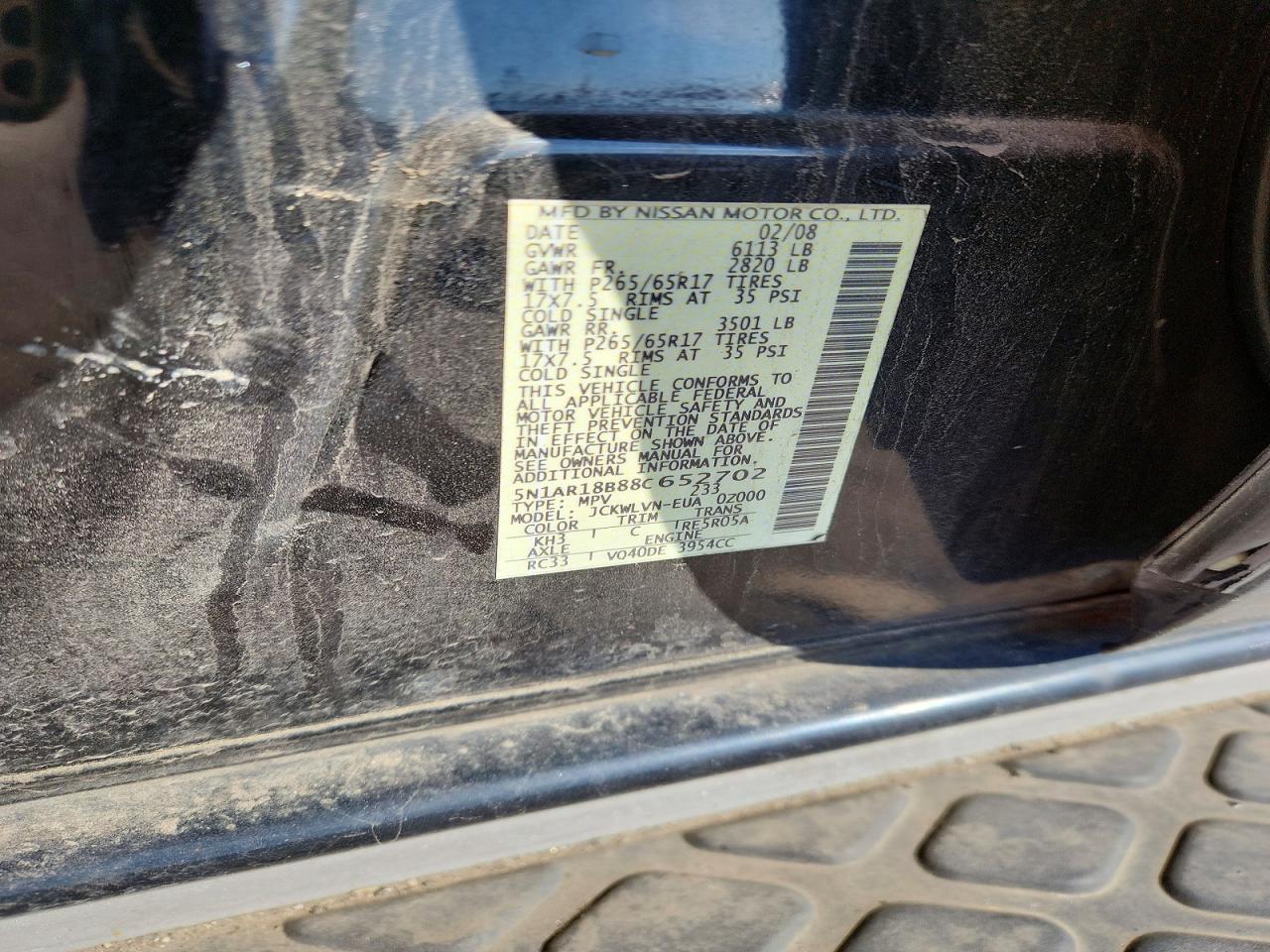 2008 NISSAN PATHFINDER