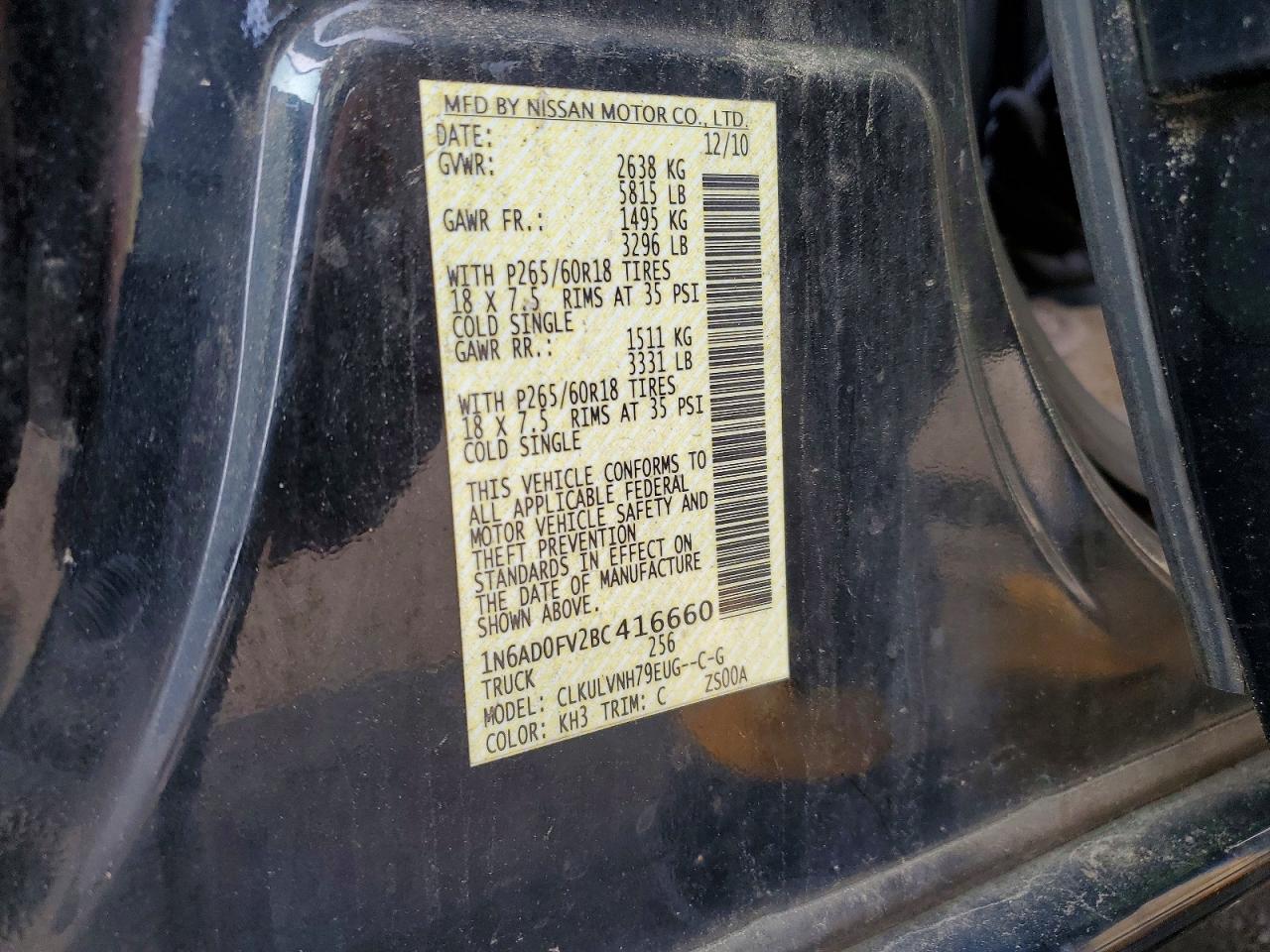 2011 NISSAN FRONTIER