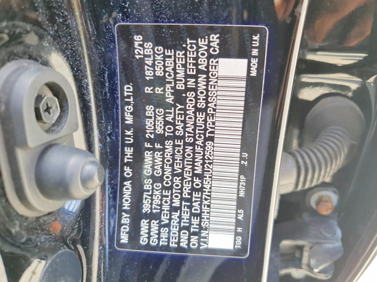 2017 HONDA CIVIC